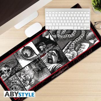 JUNJI ITO - Mousepad XXL  Dieser XXL Gaming Mousepad ist nichts für schwache Herz! Mit bewusstseinsverändernden Manga Panels aus der Junji Ito Collection und einer glatten Mausbewegung wird dieser unheimliche XXL Gaming Mauspad jeden davon abhalten, an se